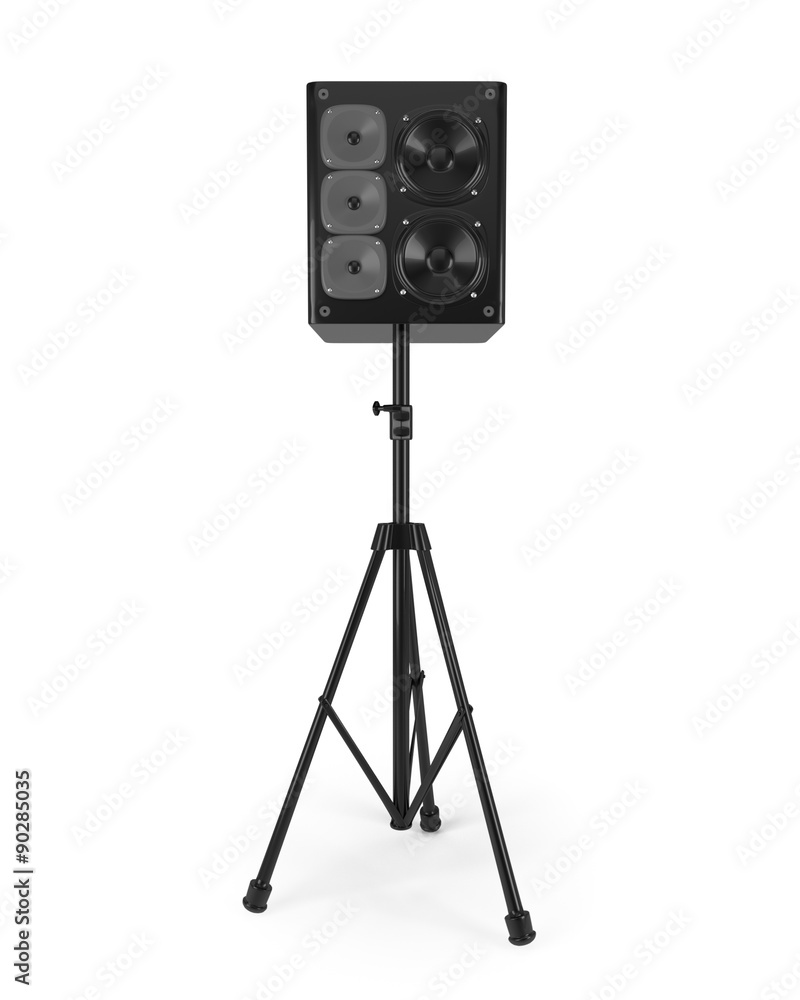 Obraz premium Sound Speaker On Bracket Holder Isolated On White