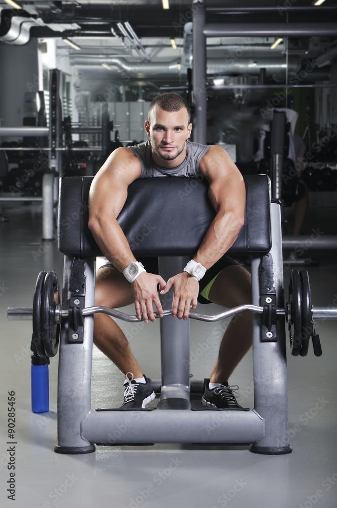 Handsome Muscular Male Model With Perfect Body Preparing for Doi Handsome Muscular Male Model With Perfect Body Preparing for Doi