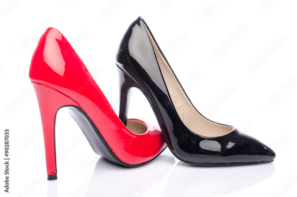 Black and red high heel shoes Black and red high heel shoes