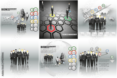 Set of vector infographic templates for your design