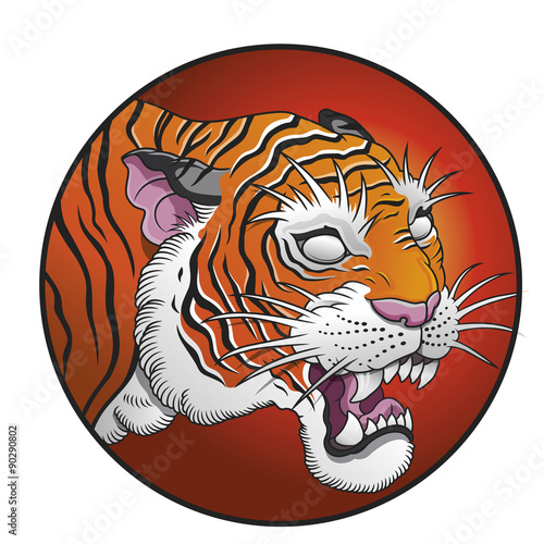 Fototapeta Naklejka Na Ścianę i Meble -  oriental tiger circle