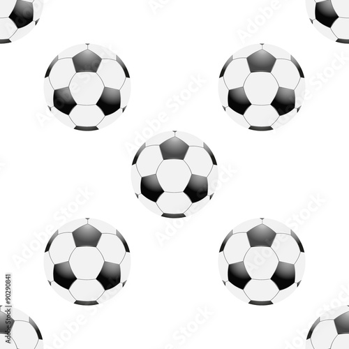 Universal vector football seamless patterns tiling. Sport theme with balls.