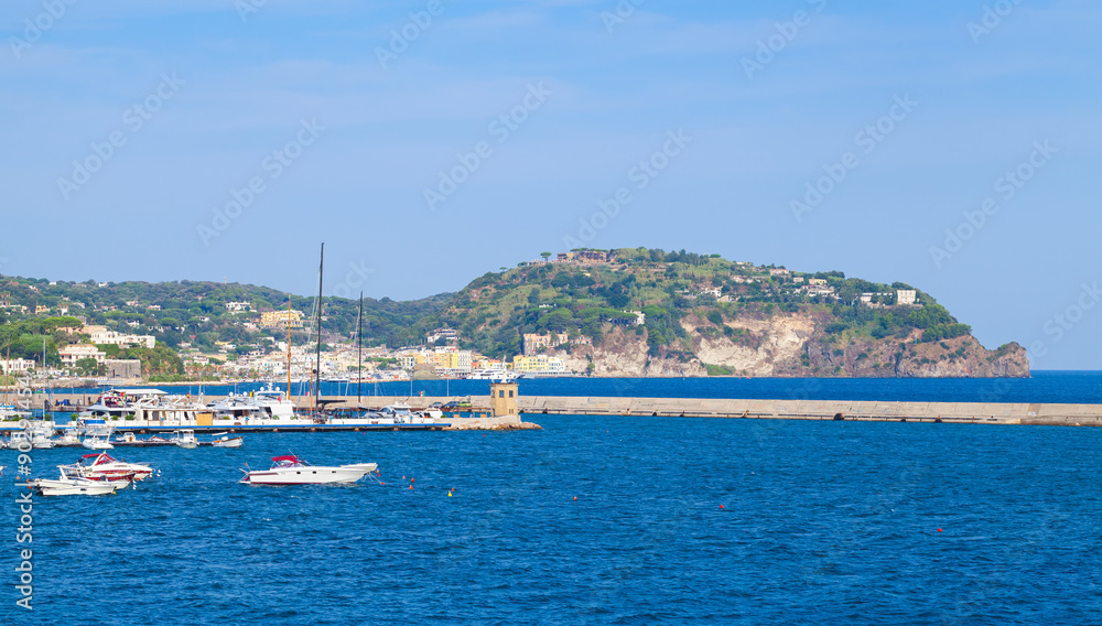 Landscape of Casamicciola Terme port, Ischia