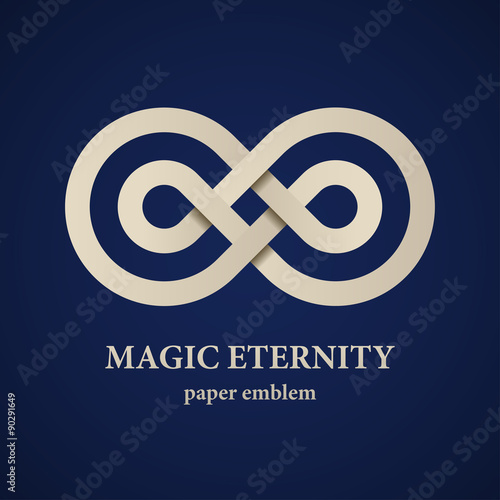 vector abstract magic eternity paper emblem
