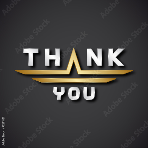 EPS10 vector thank you text icon