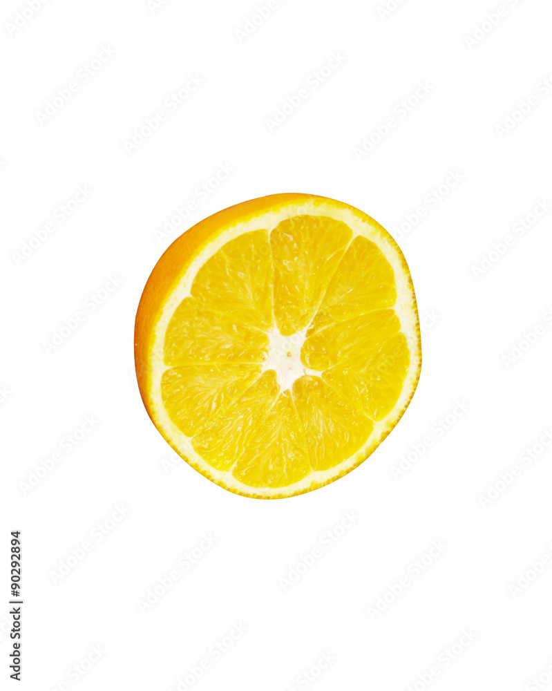 asian orange on white background
