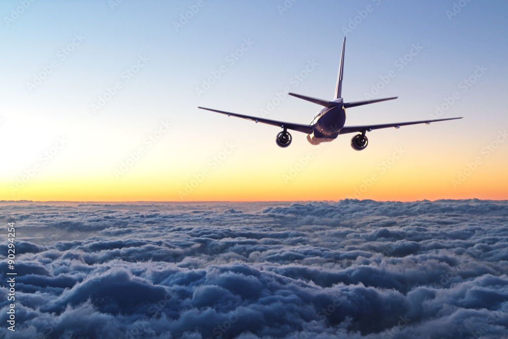 Fototapeta premium samolot leci w niebo