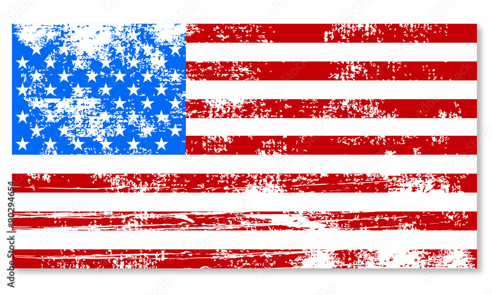 Retro shabby flag of America Retro shabby flag of America
