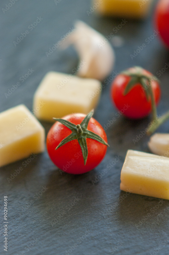 Italian cheese with tomato and garlic Italian cheese with tomato and garlic