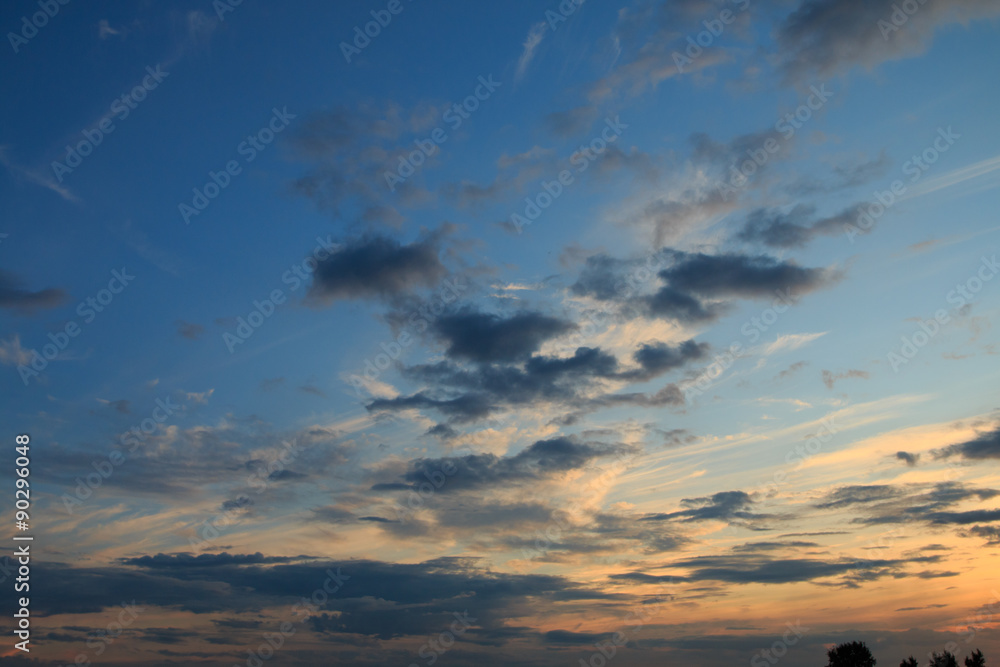 Fototapeta premium Sunset sky and clouds Landscape