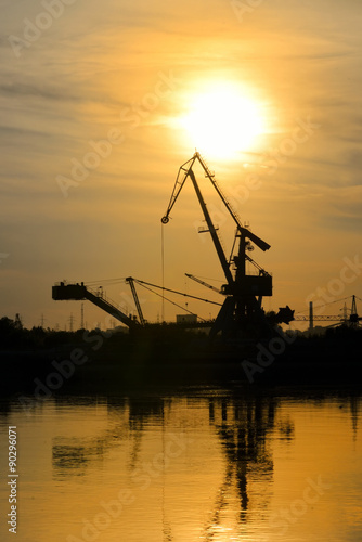  Industrial area with cranes