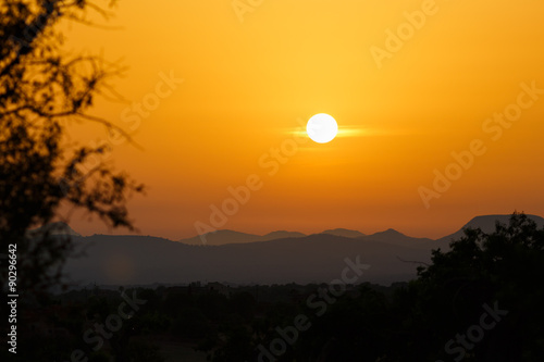 Sunset landscape in Mallorca
