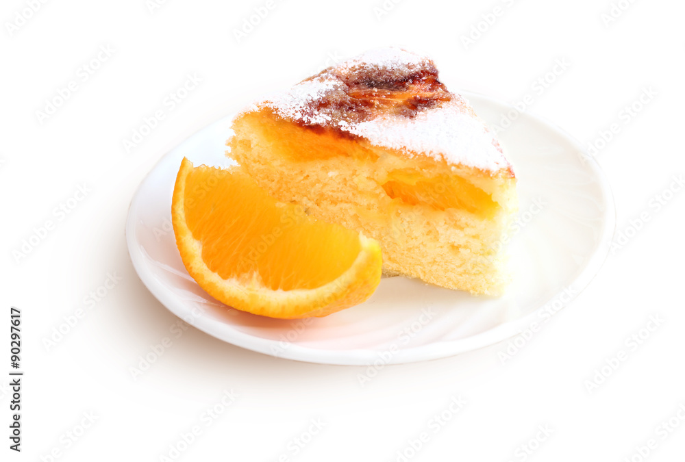 Air cake with oranges and sugar Air cake with oranges and sugar