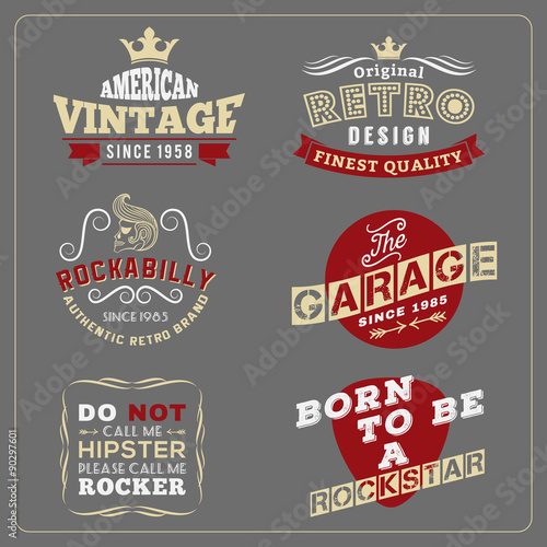 Retro vintage badge design for poster, T-shirt screen, printing, banner logo | Vector illustration design