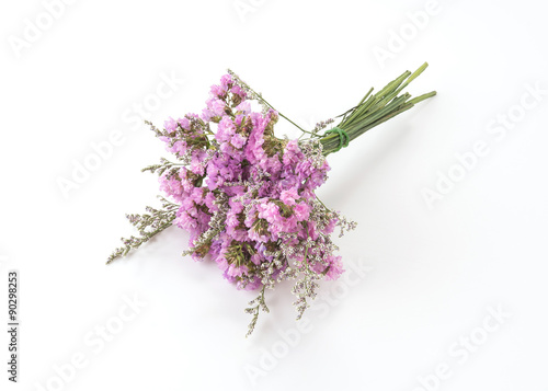 Fototapeta Naklejka Na Ścianę i Meble -  statice flower bouquet  on white background