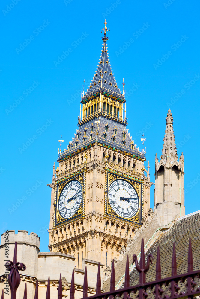 london big ben and   construction england  aged