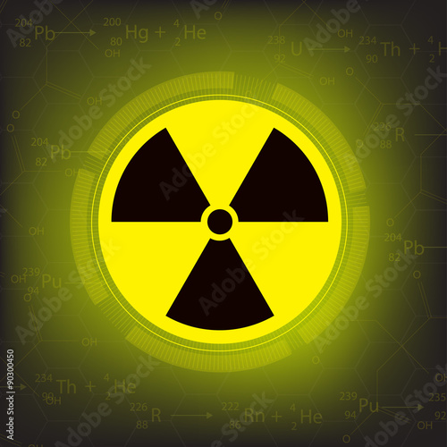 radiation warning symbol vector