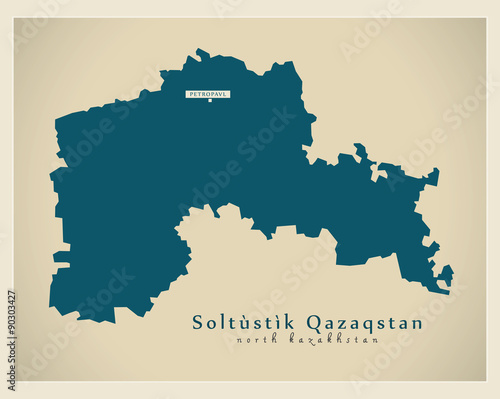 Modern Map - Soltustik Qazaqstan KZ