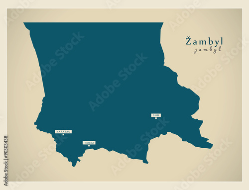 Modern Map - Zambyl KZ