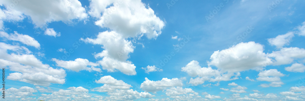 Cloudscape panorama - obrazy, fototapety, plakaty 