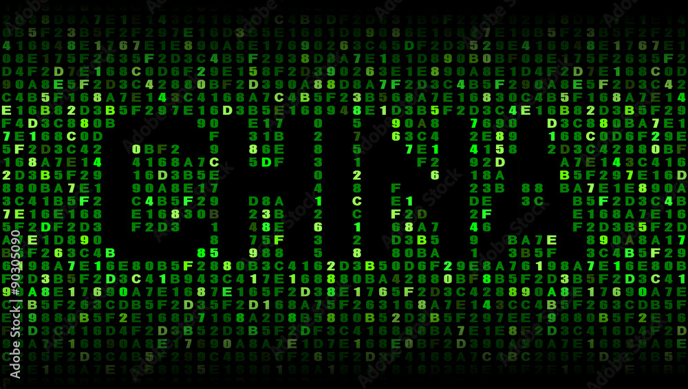 China text on hex code illustration China text on hex code illustration