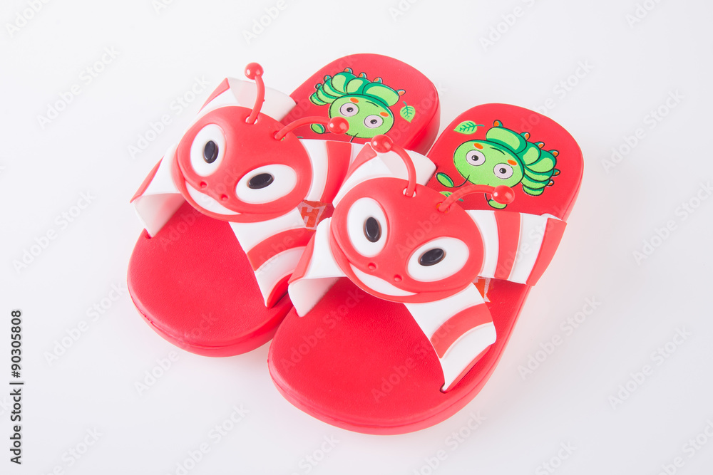 kids sandals isolated on the background