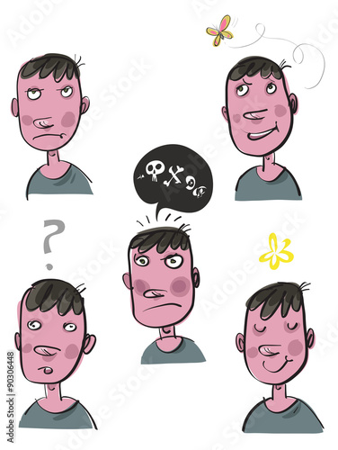 Boy face expressions
