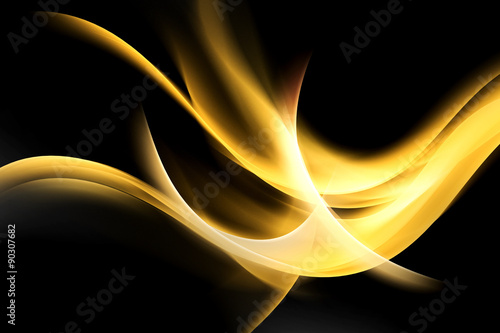 Gold Light Abstract Waves