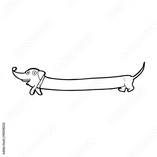 cartoon dachshund