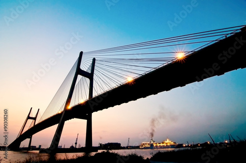 The Phu My bridge over the Saigon river in Saigon, Vietnam
