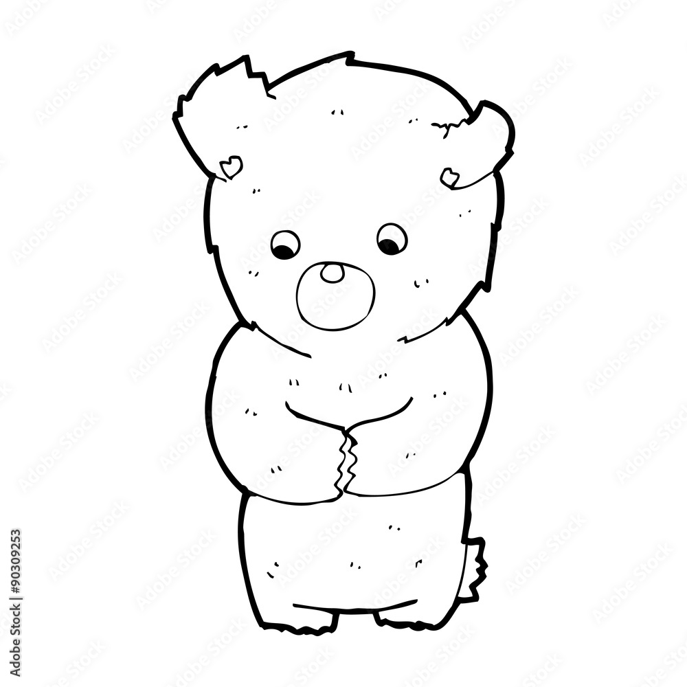 cartoon shy teddy bear cartoon shy teddy bear