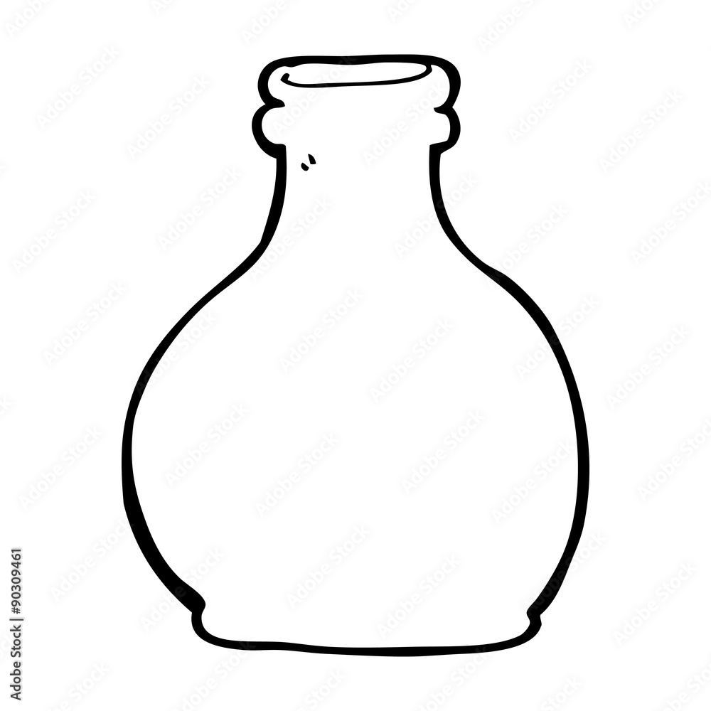 cartoon old glass vase cartoon old glass vase