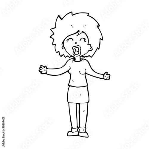 cartoon loud woman