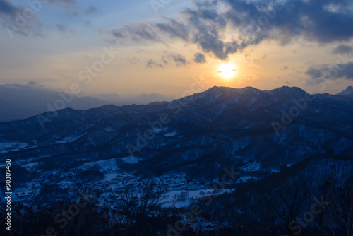 Sunset, view from Observatory of Mt.Moiwa