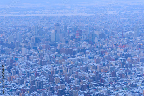 The City of Sapporo  view from Observatory of Mt.Moiwa