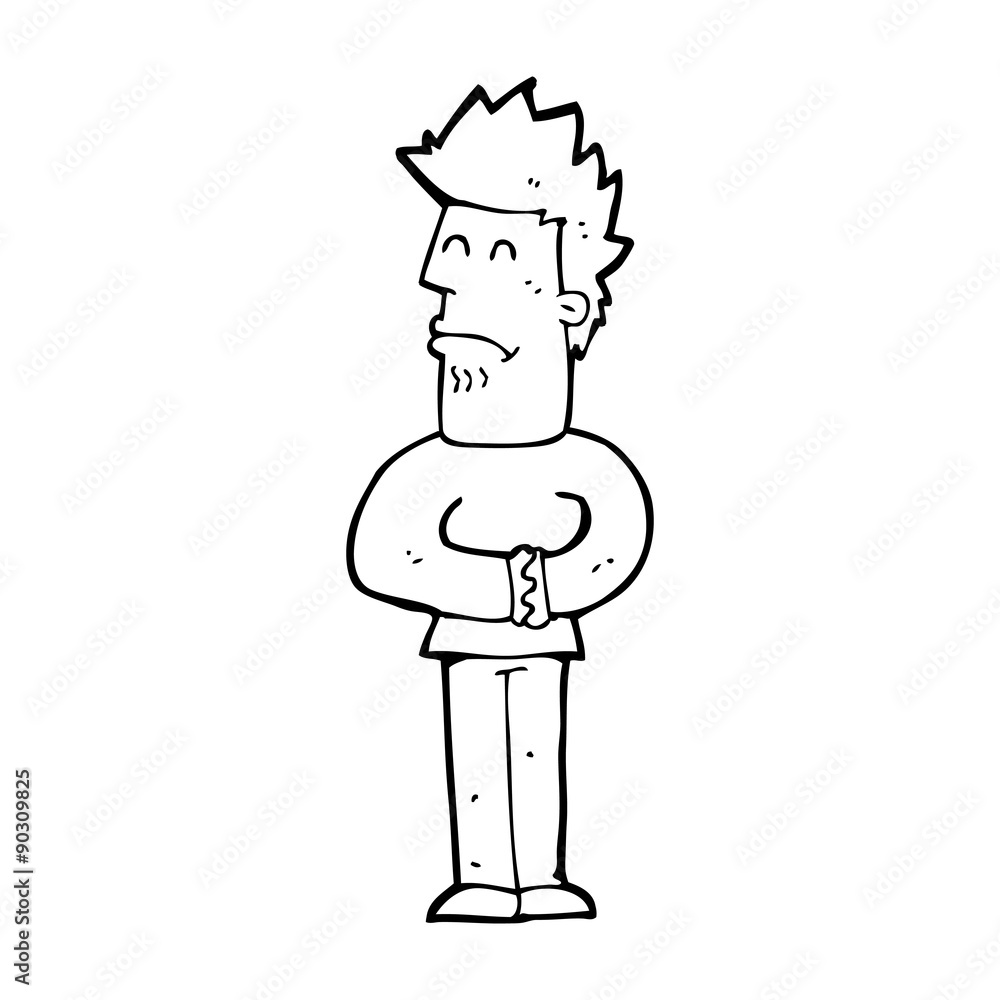 cartoon nervous man cartoon nervous man