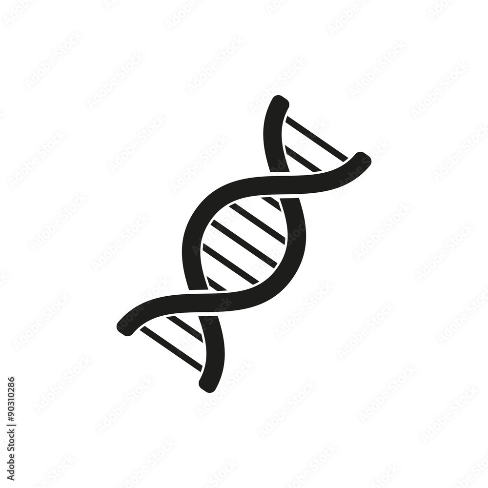 The dna icon. Genetics and medicine, molecule, chromosome, biology ...