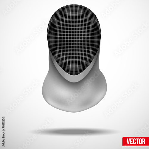 Fencing mask vector background illustration