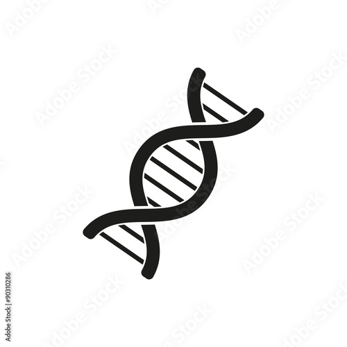 The dna icon. Genetics and medicine, molecule, chromosome,  biology symbol. Flat