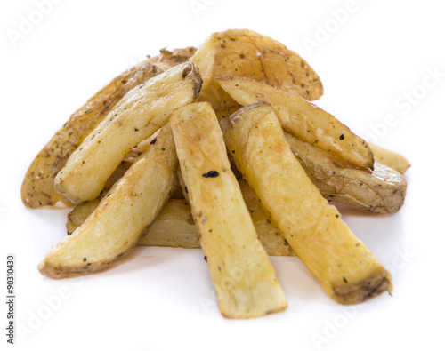 Homemade French Fries isolated on white