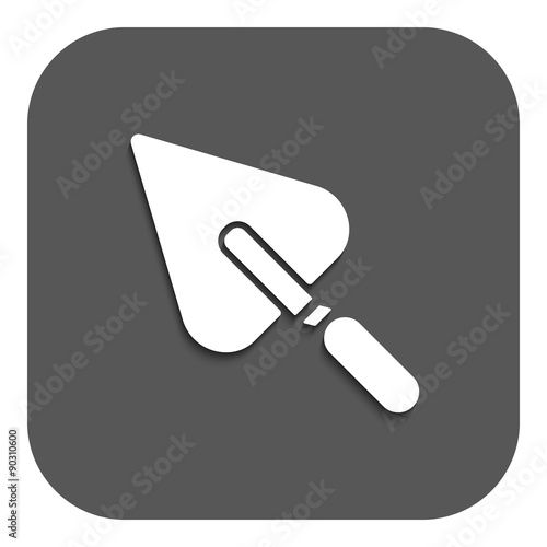 The trowel icon. Mason and building, repair, plasterer symbol. Flat