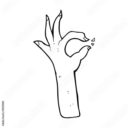 cartoon most excellent hand gesture