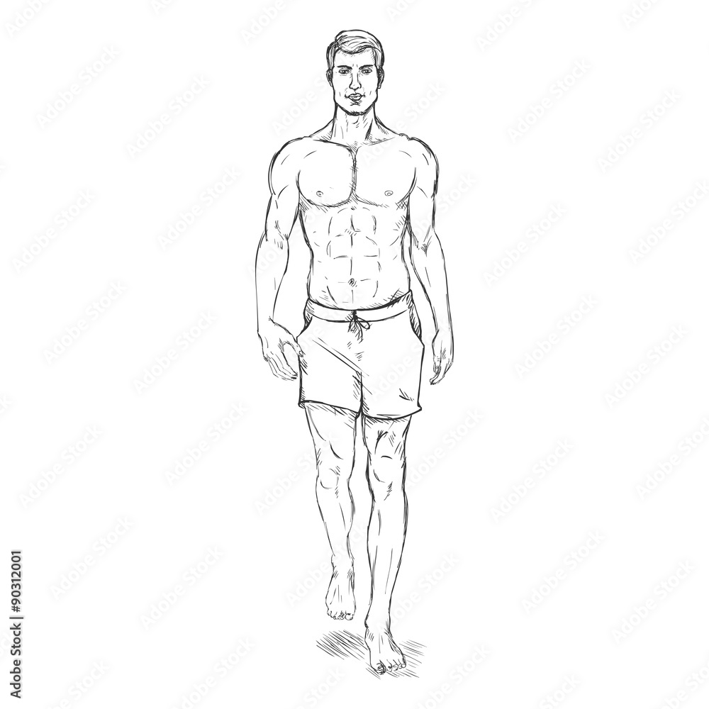 Male fashion figure drawing | Male anatomy drawing tutorial (part 2) -  YouTube