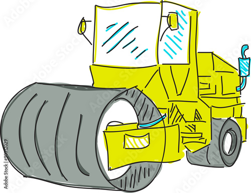 Drawn colred asphalt spreader
