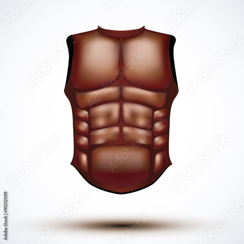 Brown leather ancient gladiator body armor