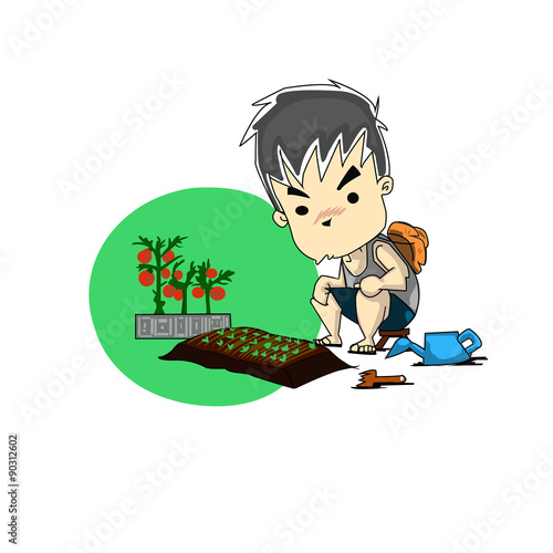 man and his garden