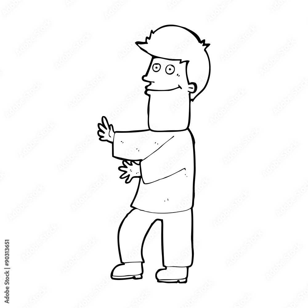 Fototapeta premium cartoon man gesturing