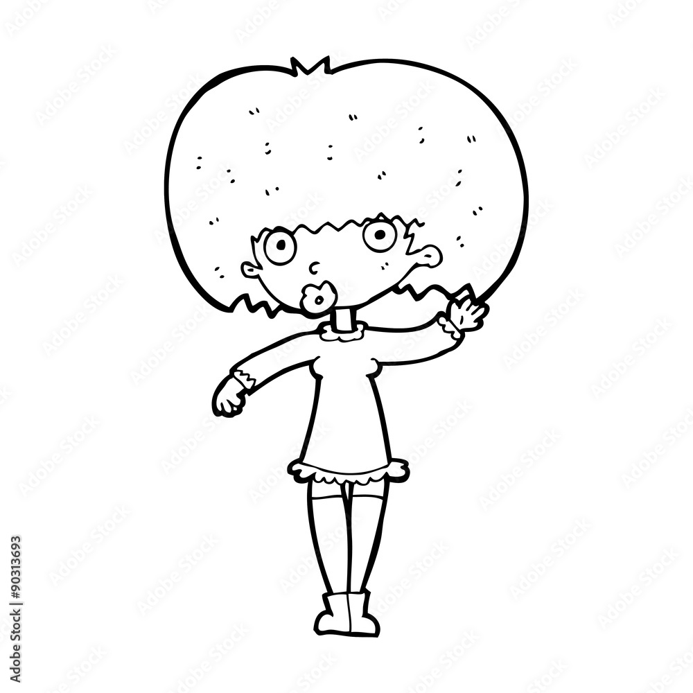 cartoon waving girl cartoon waving girl
