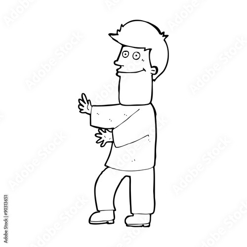 cartoon man gesturing