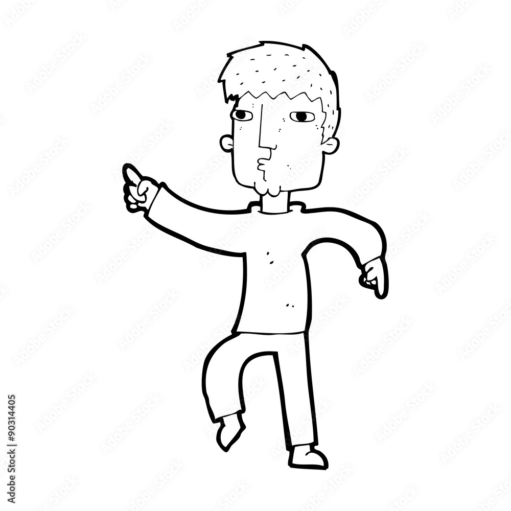 cartoon dancing man